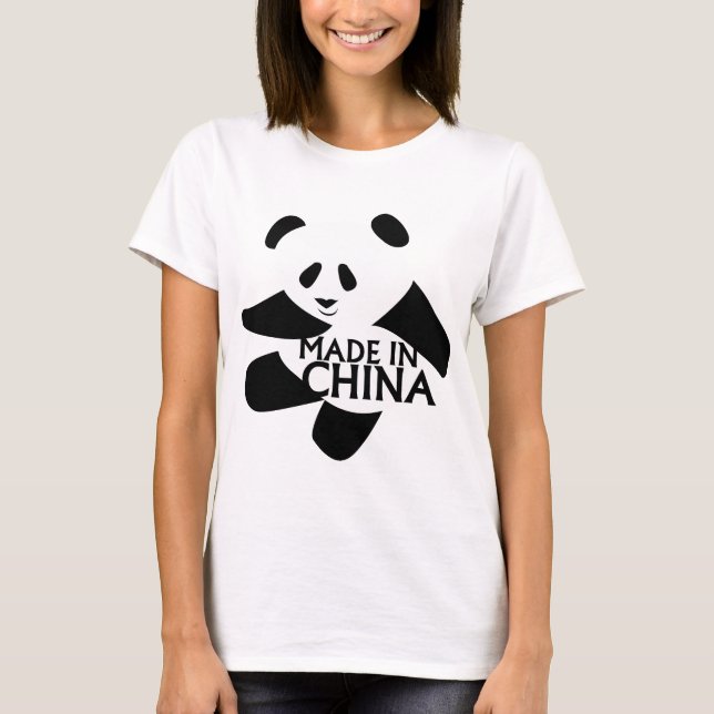 Panda som göras i china t-shirt (Framsida)