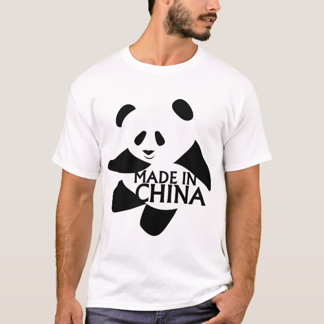 Panda som göras i china t-shirt (Framsida)