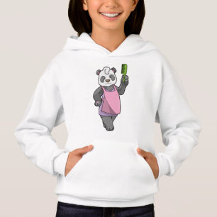 Panda som Hairdresser med Comb T Shirt