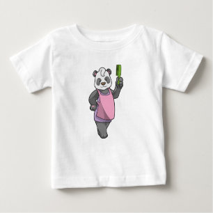 Panda som Hairdresser med Comb T Shirt