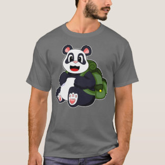 Panda som Hiker med ryggsäck T Shirt