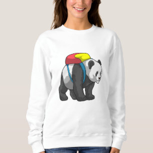 Panda som Hiker med ryggsäck T Shirt