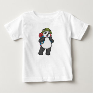Panda som Hiker med ryggsäck T Shirt
