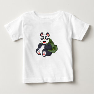 Panda som Hiker med ryggsäck T Shirt