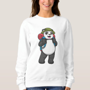 Panda som Hiker med ryggsäck T Shirt