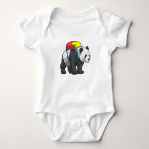 Panda som Hiker med ryggsäck T Shirt