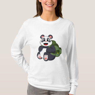 Panda som Hiker med ryggsäck T Shirt