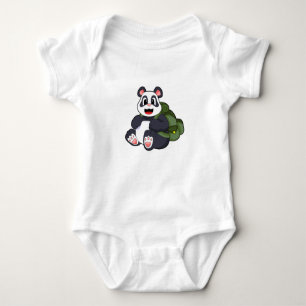 Panda som Hiker med ryggsäck T Shirt