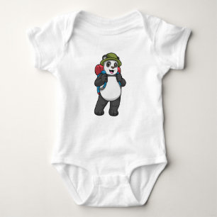 Panda som Hiker med ryggsäck T Shirt