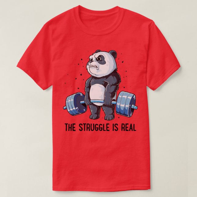 Panda som kampen består av är äkta viktningsgy t shirt (Design framsida)
