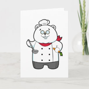 Panda som kock med soppslev & morot kort