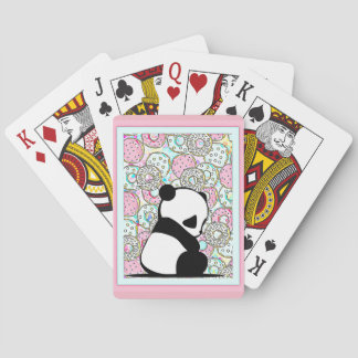 Panda som leker kort spel kort