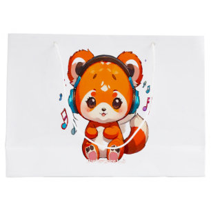 Panda som lyssnar på Kpop-musik