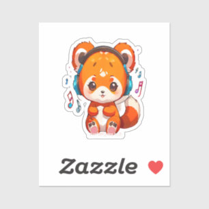 Panda som lyssnar på Kpop-musik Klistermärken