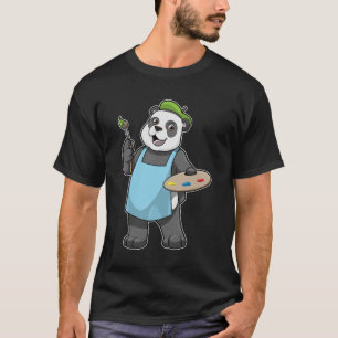 Panda som målare med penseln & Färg T Shirt