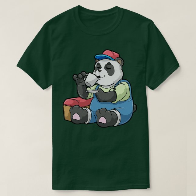 Panda som mekanisk med Verktyg fodral T Shirt (Design framsida)