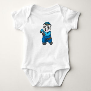 Panda som polis med polishatt t shirt