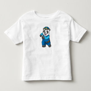 Panda som polis med polishatt t shirt