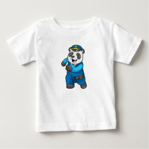 Panda som polis med polishatt t shirt