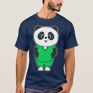 Panda som sjuksköterska med Smock T Shirt