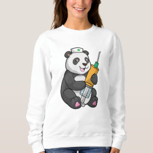 Panda som sjuksköterska med spruta t shirt