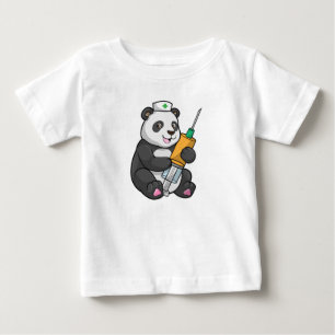 Panda som sjuksköterska med spruta t shirt