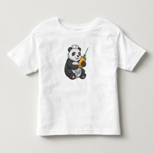 Panda som sjuksköterska med spruta t shirt