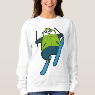 Panda som Ski jumper med Ski T Shirt