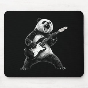 Panda som spelar gitarr rockstjärna rock and roll musmatta