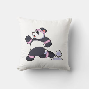 Panda som Springer vid körning Kudde