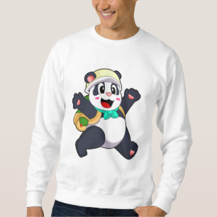 Panda som Student Lång Ärmad Tröja