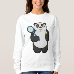 Panda som tennis-spelare med tennis racket t shirt