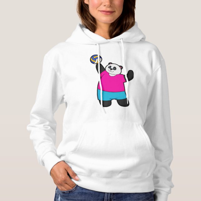 Panda som Volleyball-spelare med Volleyball T Shirt (Framsida)