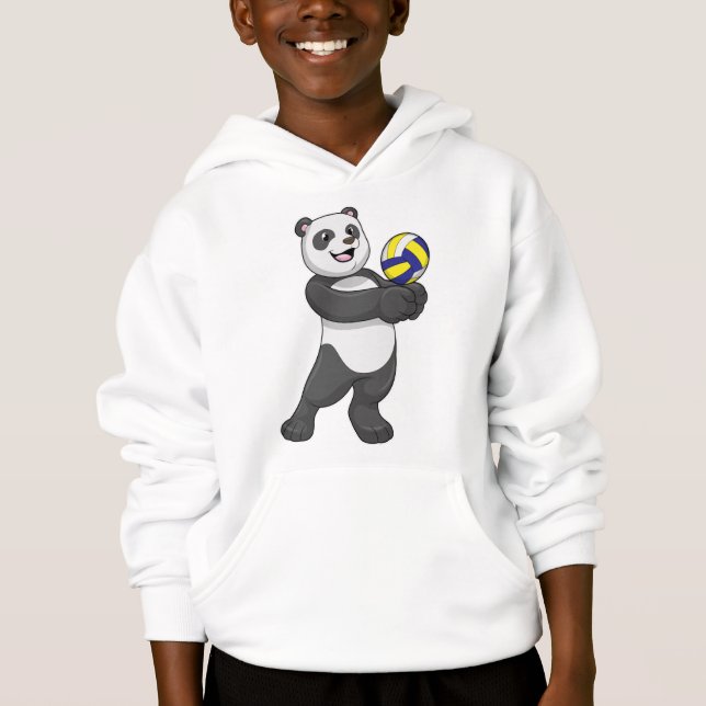 Panda som Volleyball-spelare med Volleyball T Shirt (Framsida)