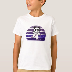 Panda Space Planets Galaxy Astronaut Saturn T Shirt