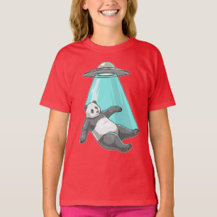 Panda Spaceship T Shirt