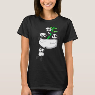 Panda Spädbarn i Chest Pocket Panda Bear T Shirt