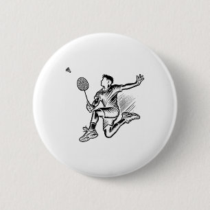 Panda Spela Badminton Player Shuttle Knapp