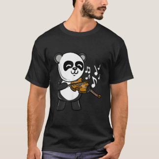 Panda spelar fiol t shirt