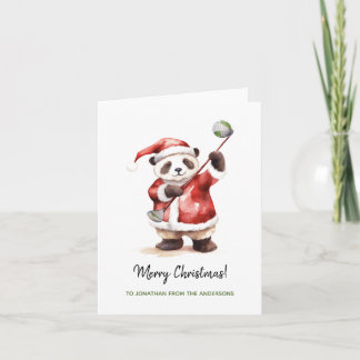 Panda spelar golfjul kort