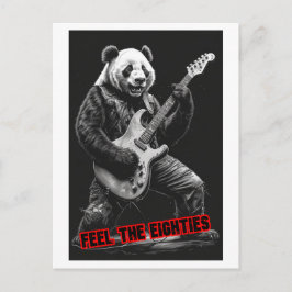 Panda spelar Rock, säger: Känn Eighty's på en Helg Vykort