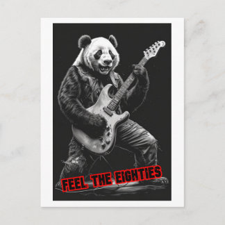 Panda spelar Rock, säger: Känn Eighty's på en Helg Vykort