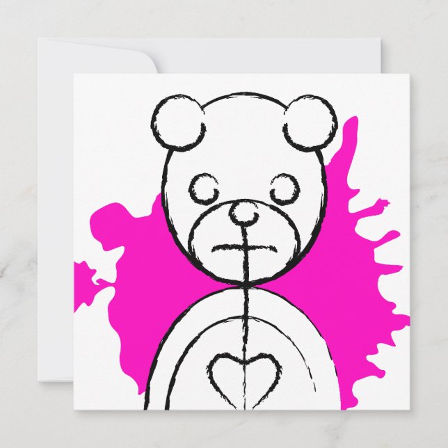 panda splatta inbjudningar (Framsida)