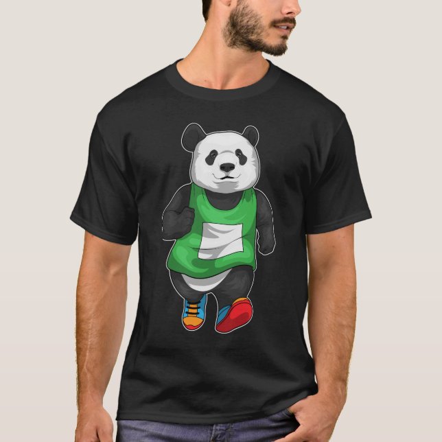 Panda Springer Running Sports T Shirt (Framsida)