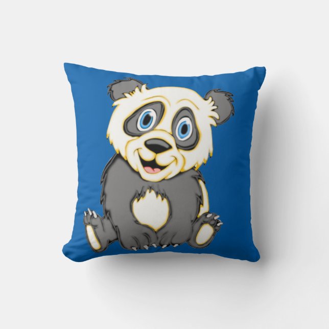 Panda Square Pillow Kudde (Framsida)