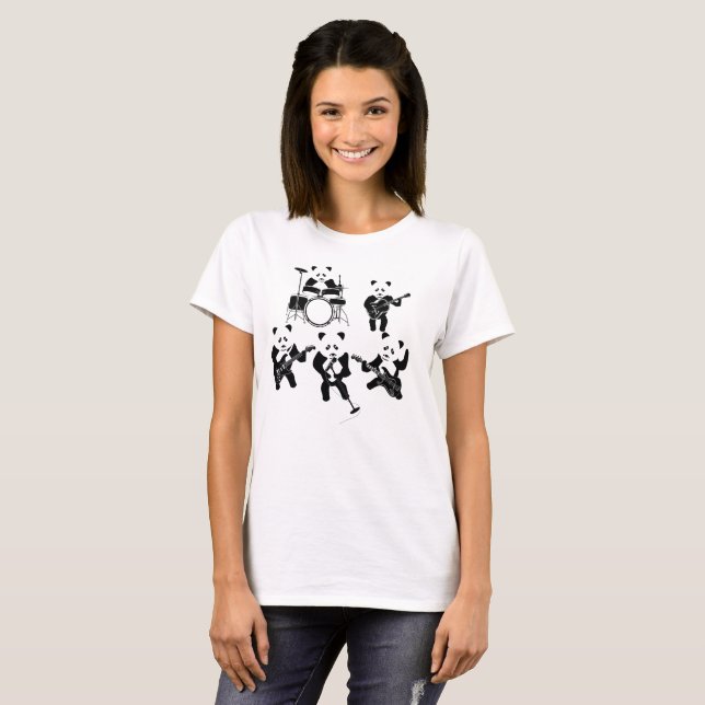 Panda Sten Musician Band T-shirt (Hel framsida)