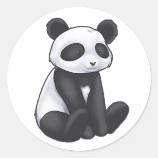 Panda Sticker Runt Klistermärke