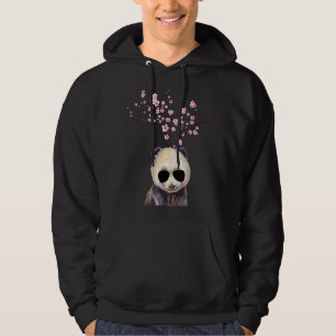 Panda Sunglass Japansk Cherry Cute Blommar Sakura Hoodie