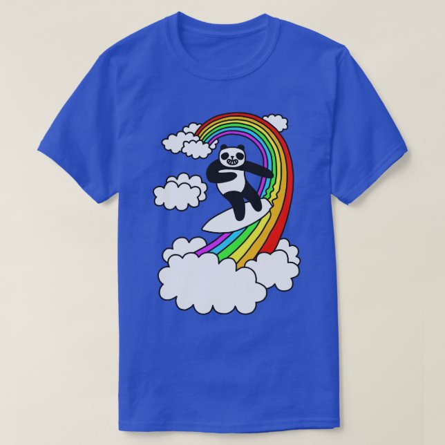 Panda Surfa Rainbow T Shirt (Design framsida)
