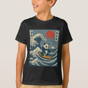 Panda surfing japanska _6 t shirt